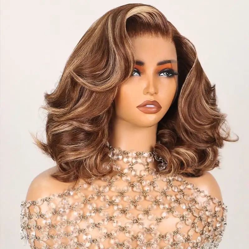 6x5 Pre-cut Glueless Bob Wig - Ombre Highlights