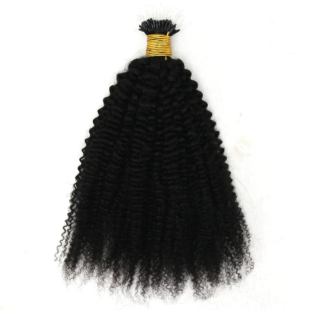 Raw I-Tip Hair Extensions - Afro Coily Curly