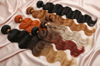 7 Hair Bundles - Ginger, Black, Honey Brown, Ombré