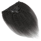 Raw Kinky Straight Yaki Clip-in Hair Extensions (Set of 8)