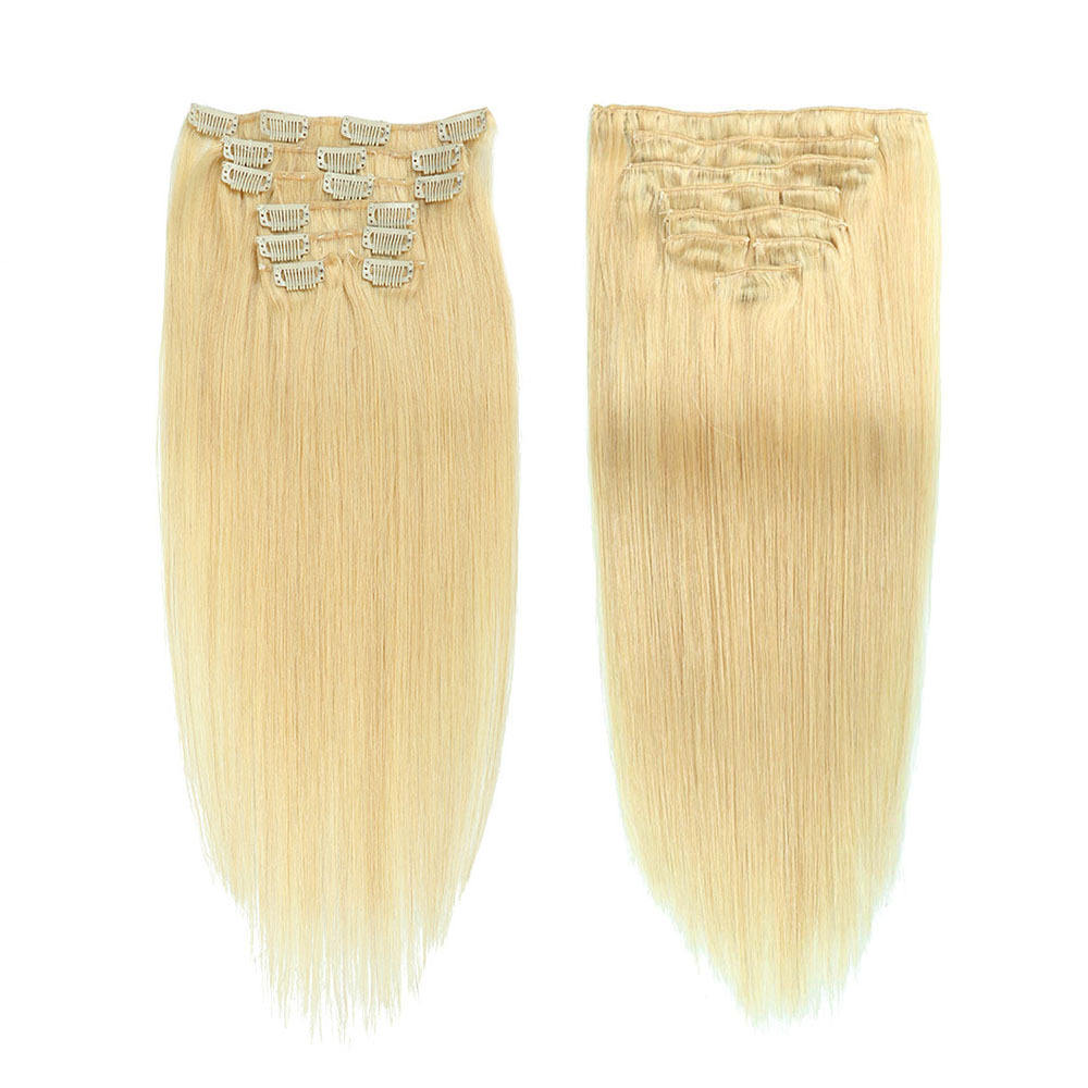 Straight 613 Blonde Clip-in Hair Extensions (Set of 8)