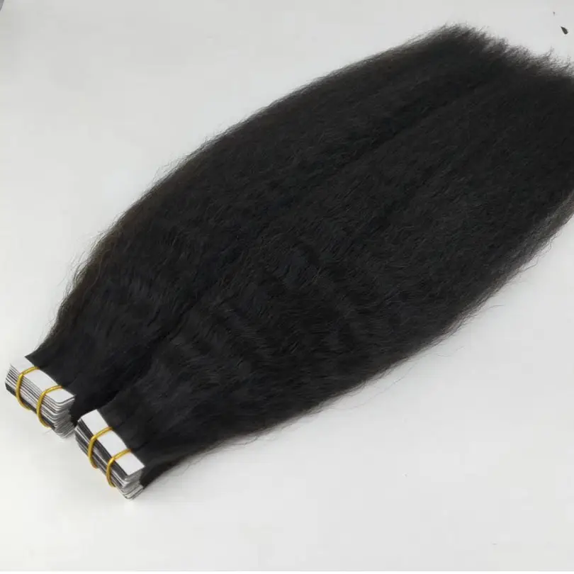 Kinky Straight Tape-in Hair Extensions