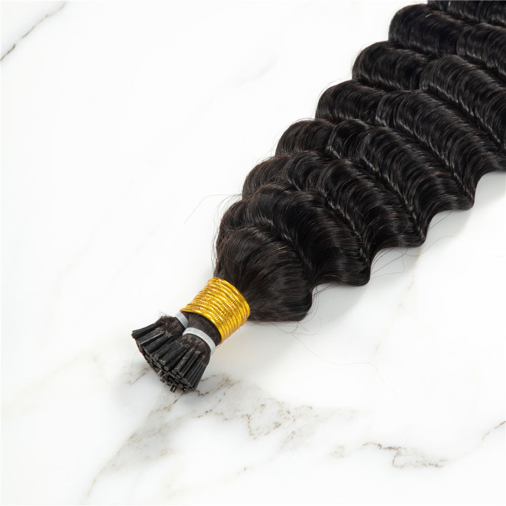 Raw I-Tip Hair Extensions - Deep Wave