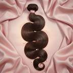 Brown Hair Bundle with Pink Drapes