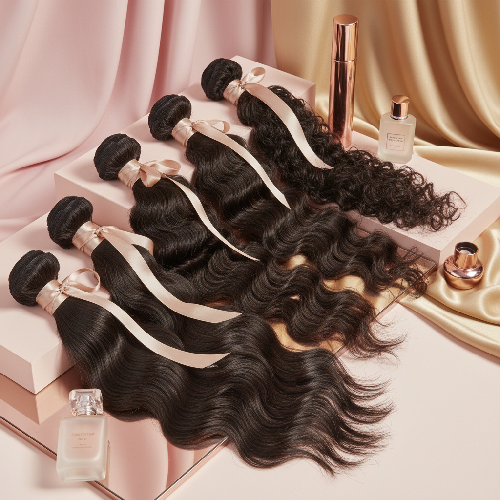 Hair Bundles - Champagne Background